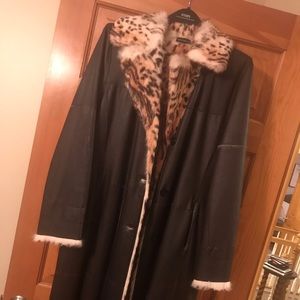 Black Lapin Fur Coat